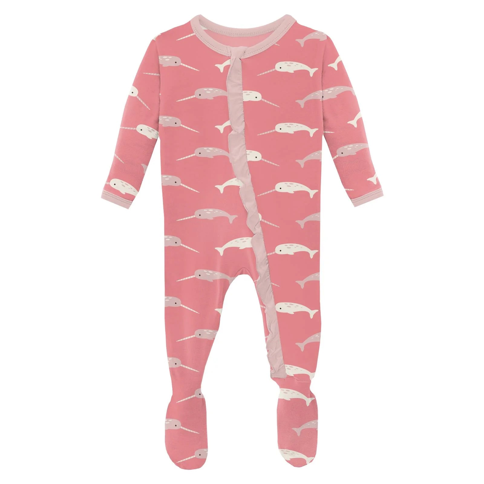 Kickee Pants Ruffle Footie with Zipper