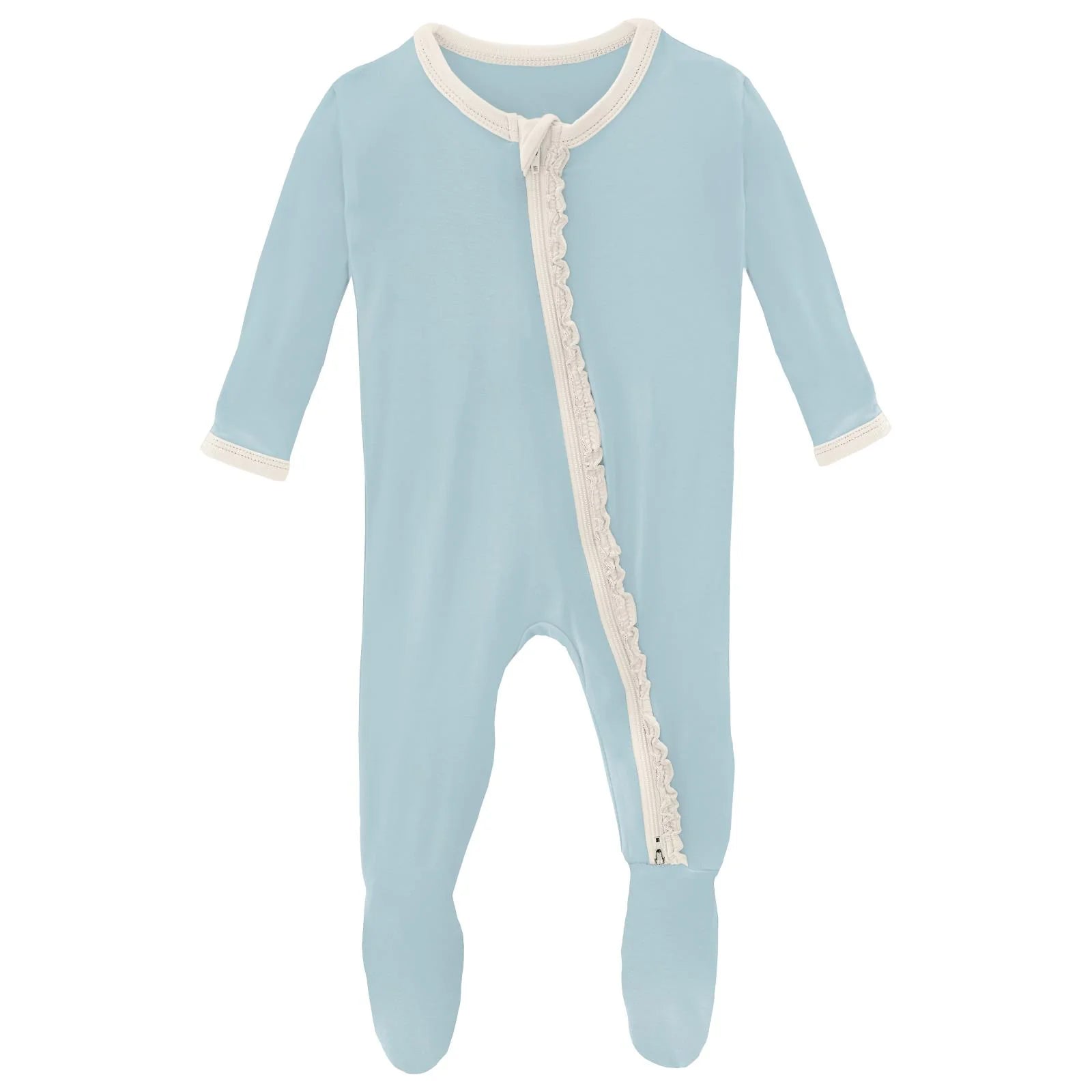 Kickee Pants Ruffle Footie with Zipper