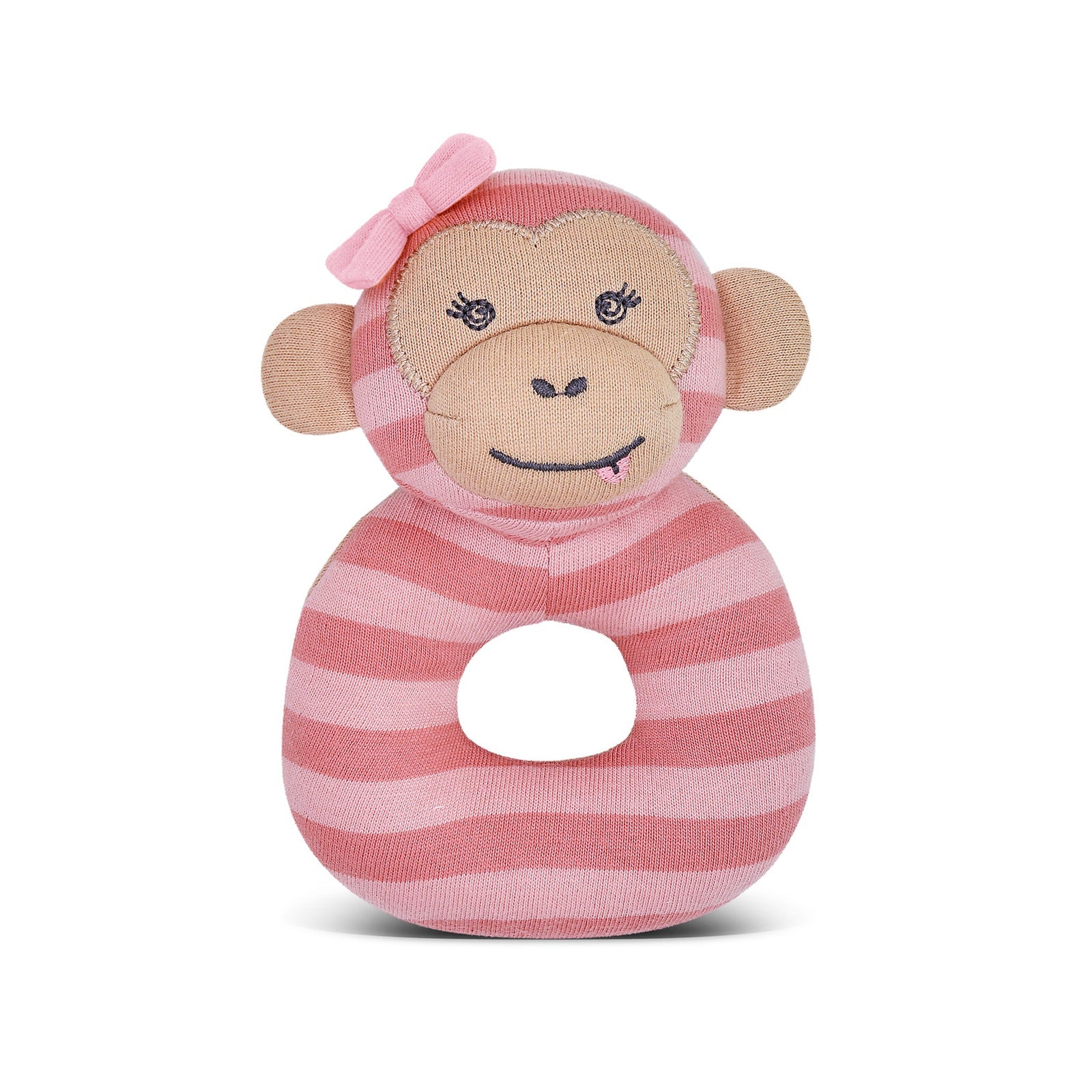 Apple Park Organic Farm Buddies - Maggie Monkey - Teething Rattle