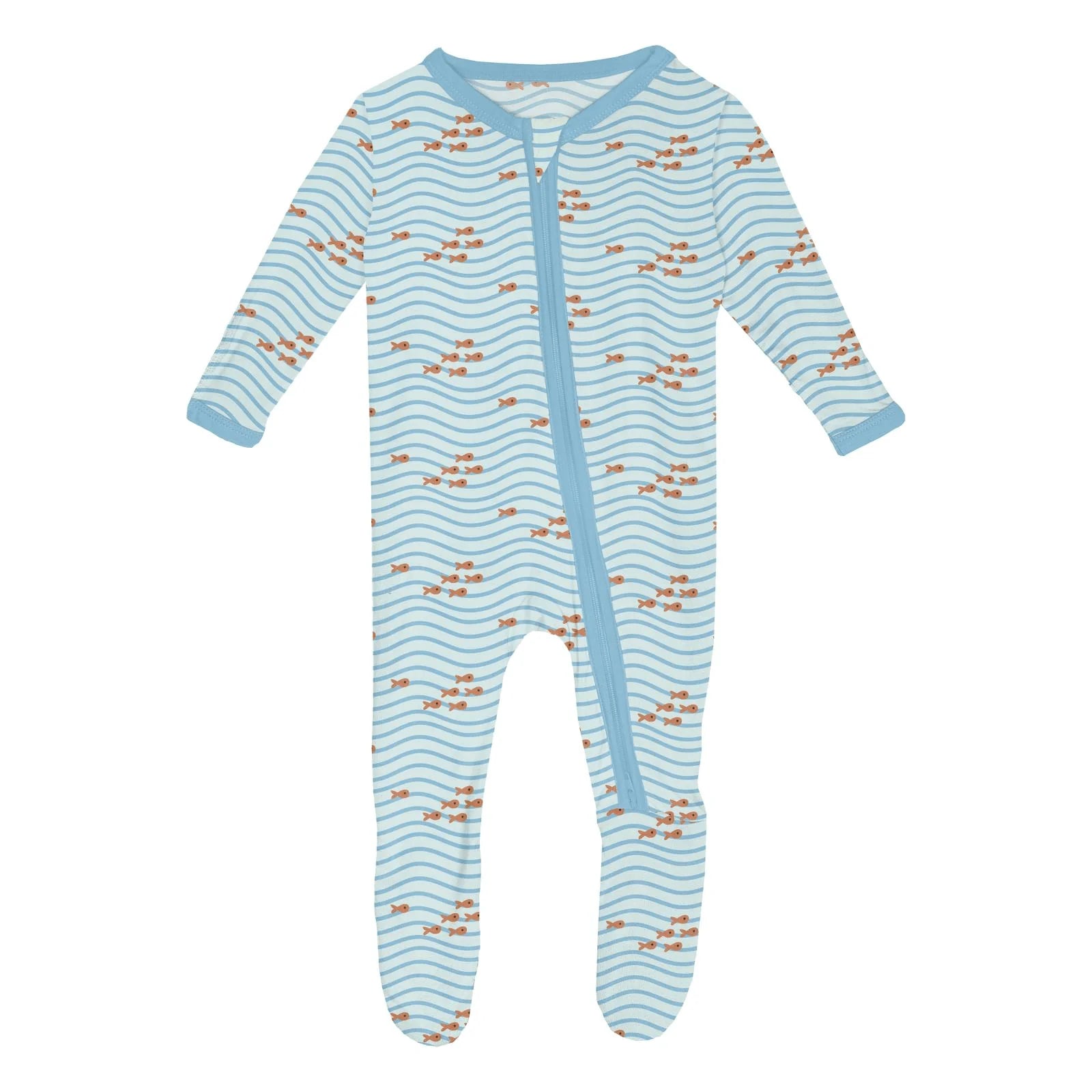 Kickee Pants Footie with 2 Way Zipper