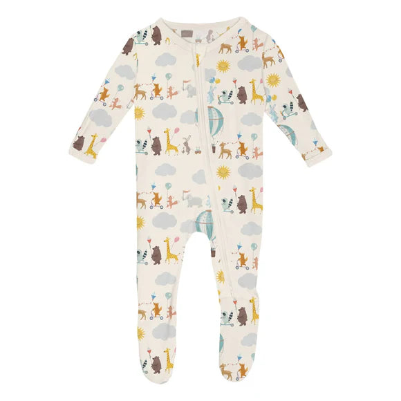 Kickee Pants Footie with 2 Way Zipper