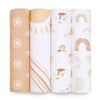 Aden + Anais Cotton Muslin Swaddle -- 4-pack