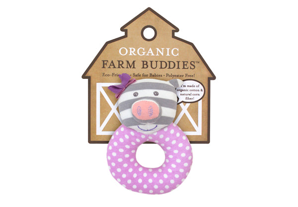 Apple Park Organic Farm Buddies - Penny Pig Rattle