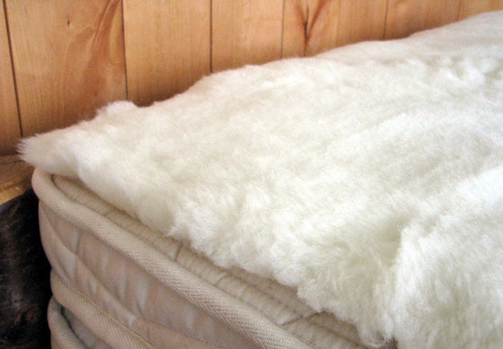 Holy-Lamb-Happy-Lamb-Fleece-Topper-Organic-Bedding-Mattress-Topper-In-Use