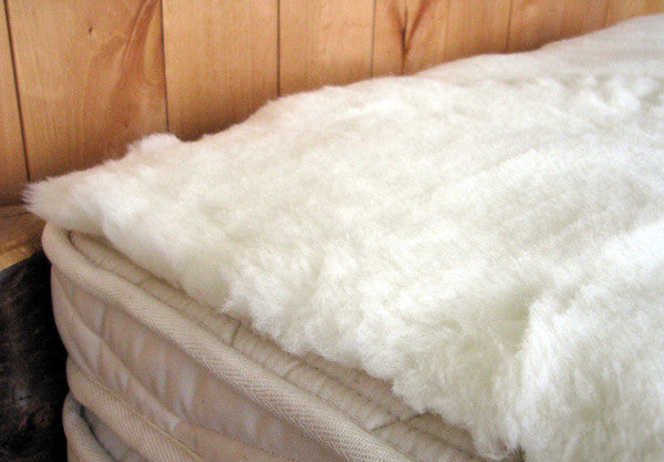 Holy-Lamb-Happy-Lamb-Fleece-Topper-Organic-Bedding-Mattress-Topper-In-Use