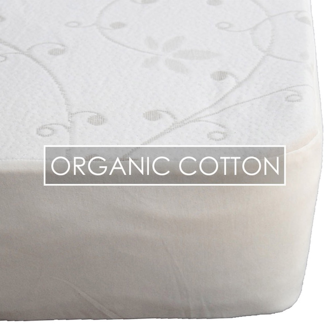 Suite Sleep Organic Cotton Knit Mattress Protector - Fitted