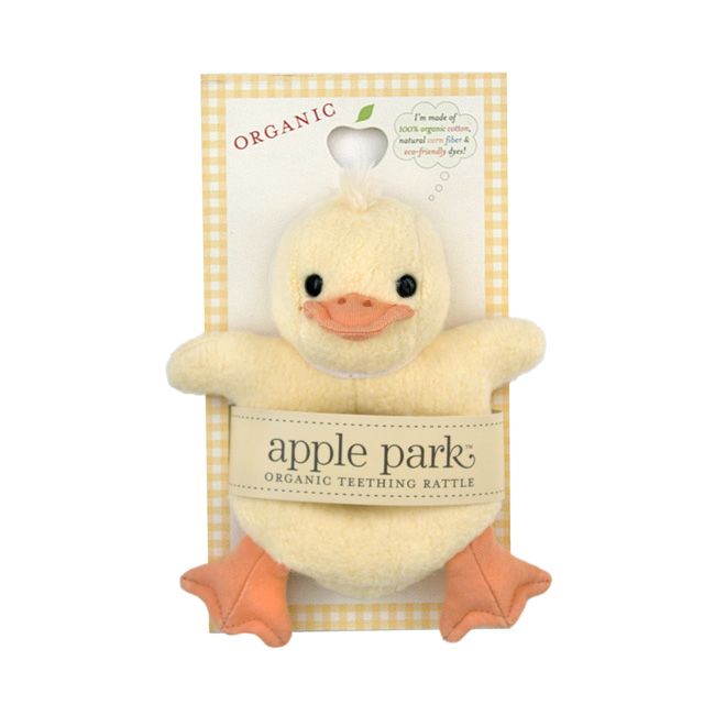 Apple Park Woodland Pal Soft Organic Teething Toy - Ducky - Satara Home and  Baby