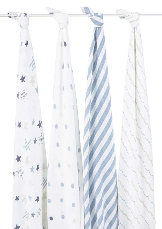 Aden + Anais Cotton Muslin Swaddle -- 4-pack