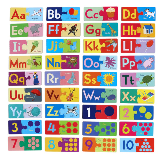 eeBoo Alphabet & Numbers Puzzle Pairs