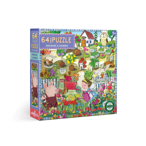 eeBoo Growing a Garden 64 Piece Puzzle