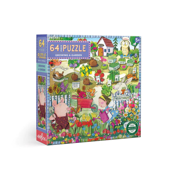 eeBoo Growing a Garden 64 Piece Puzzle