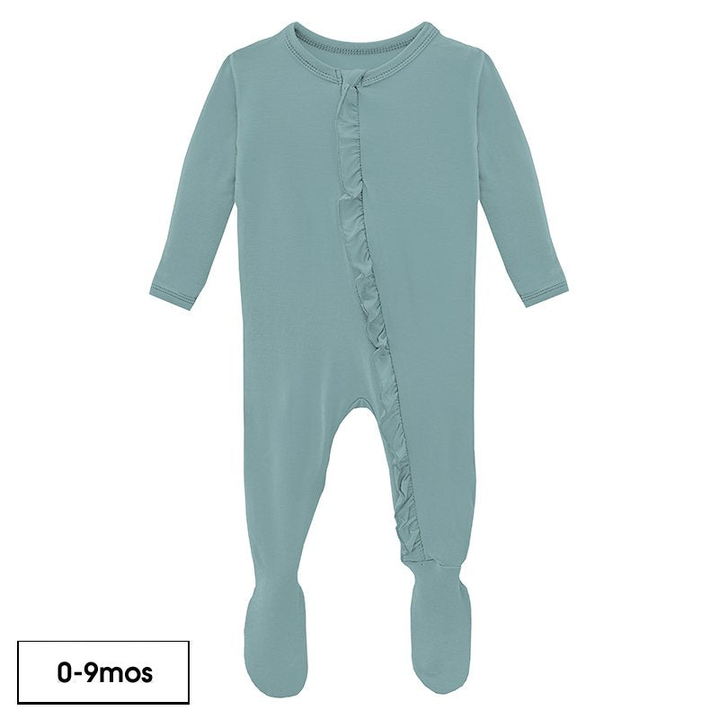 Kickee Pants Ruffle Footie with Zipper - Satara Home and Baby